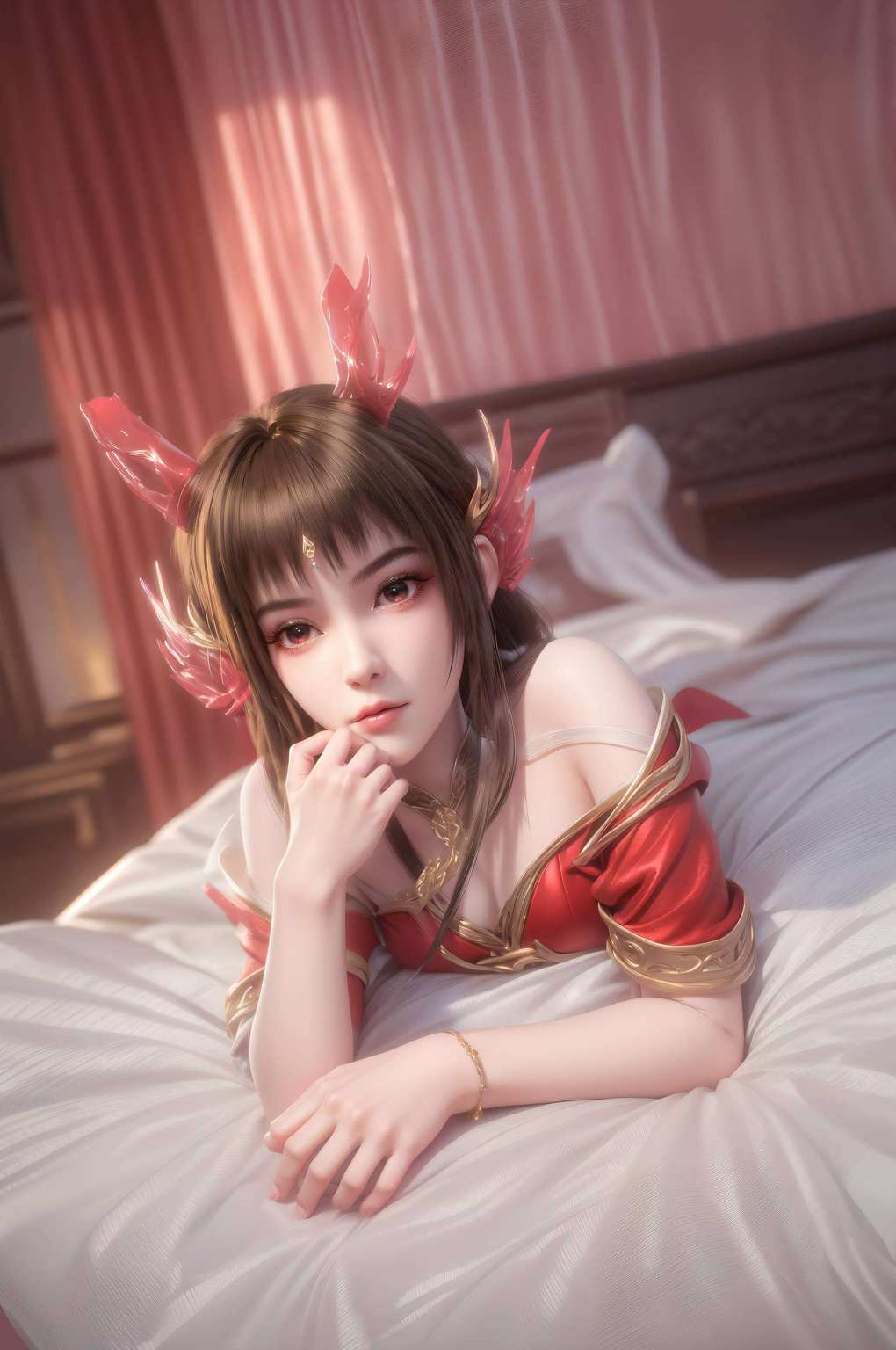 漫步在国漫的绚丽世界里云落的美态便跃然屏上