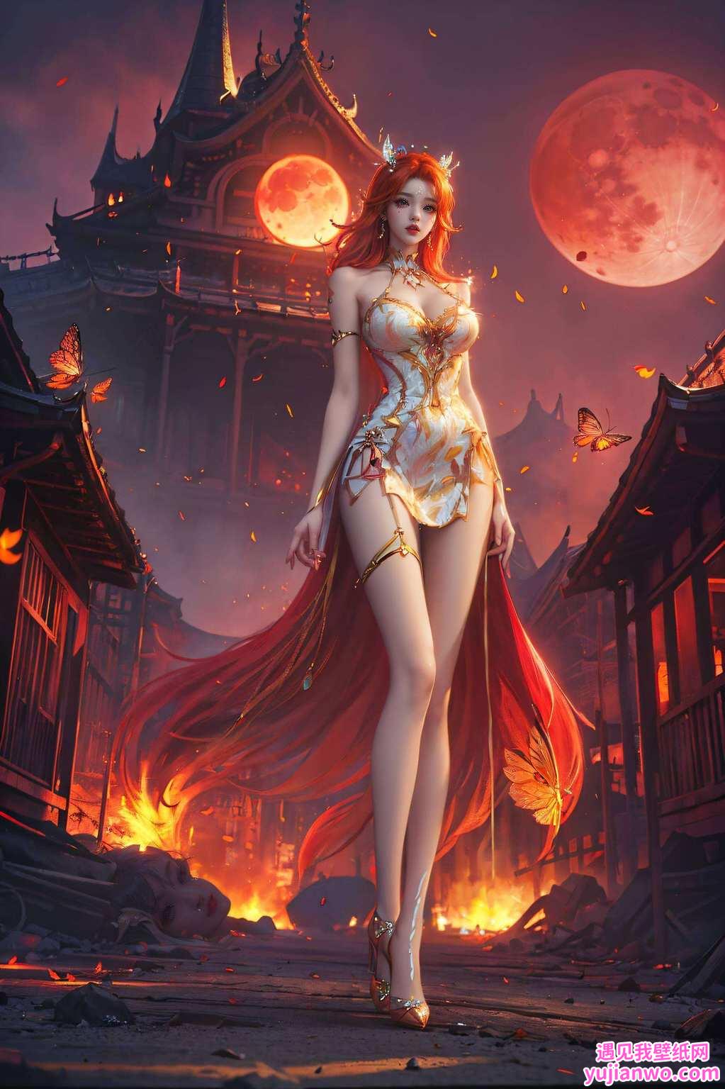 是不是让你的桌面瞬间生动起来？国漫美女的魅力为你的电脑桌面带来一抹清新的风采