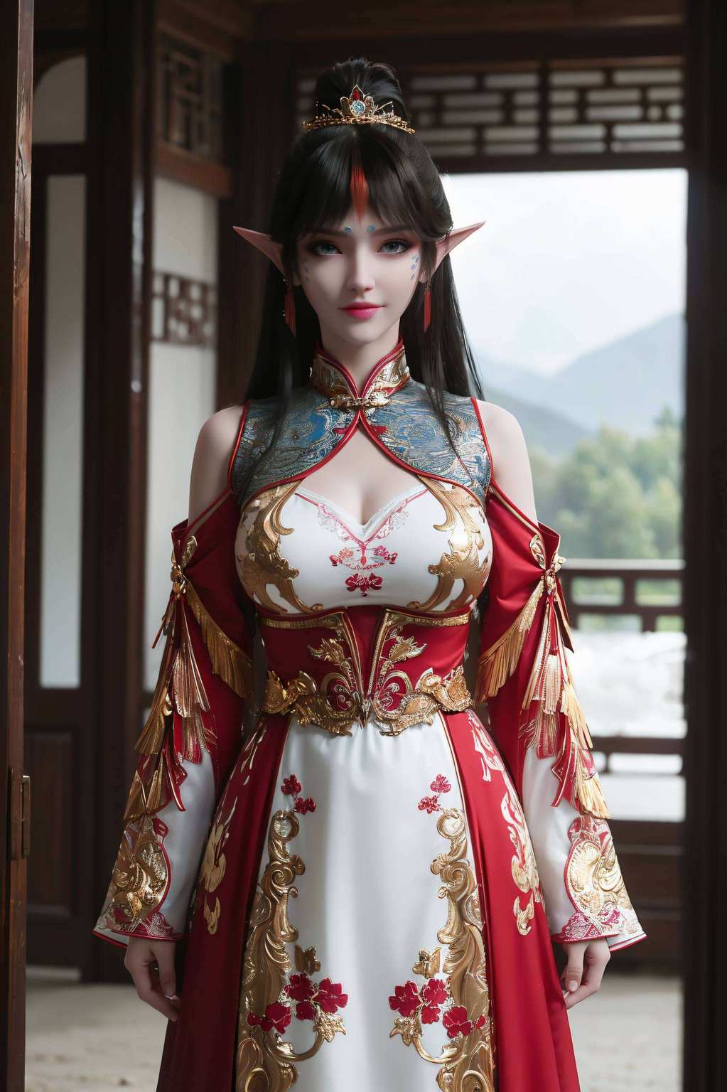 官方壁纸中的她美艳动人