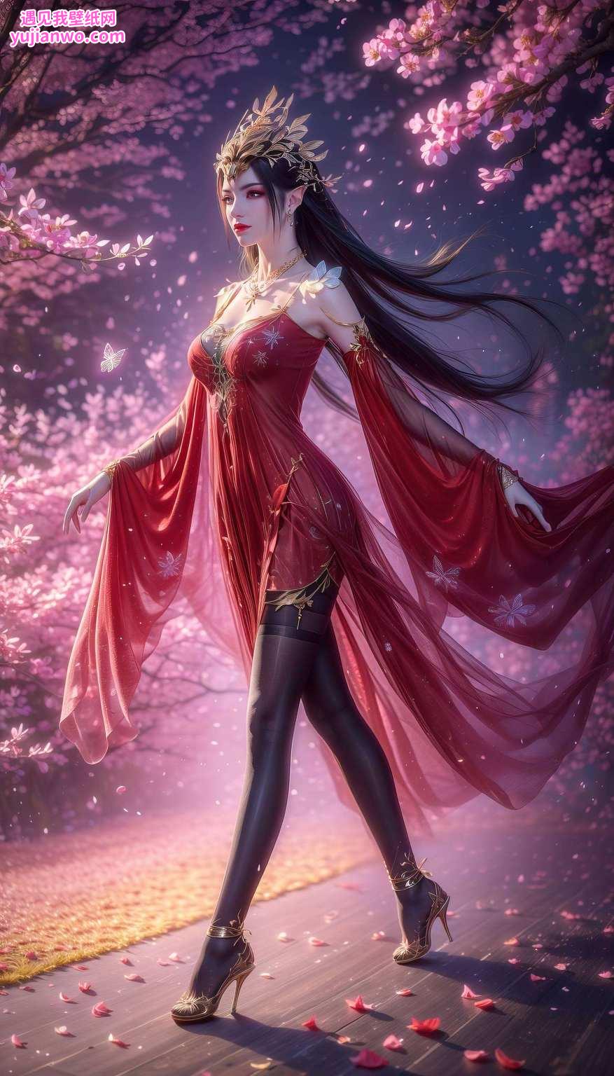 每当她的身影在壁纸间流转仿佛穿越时空