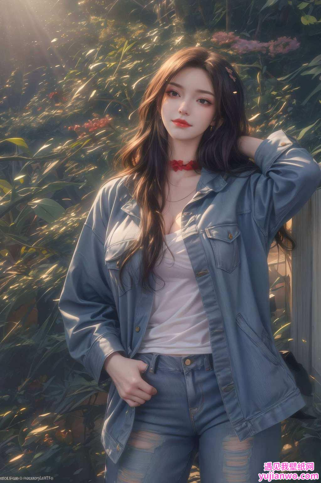 看着她从蛇女变成美女一瞪就能让人化作石头；旁边那位彩鳞壁纸