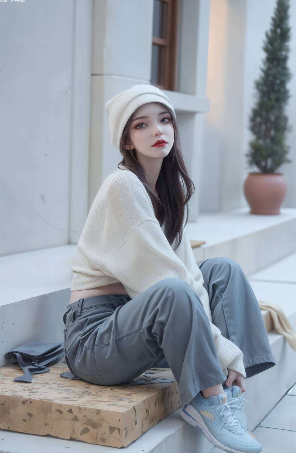 彩鳞绕柱七彩炫光绘