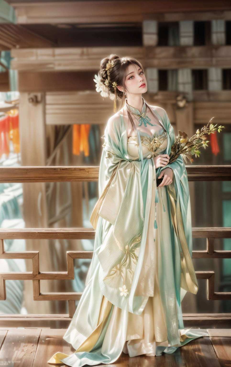 她是古族的千金漫步在岁月的长河中
