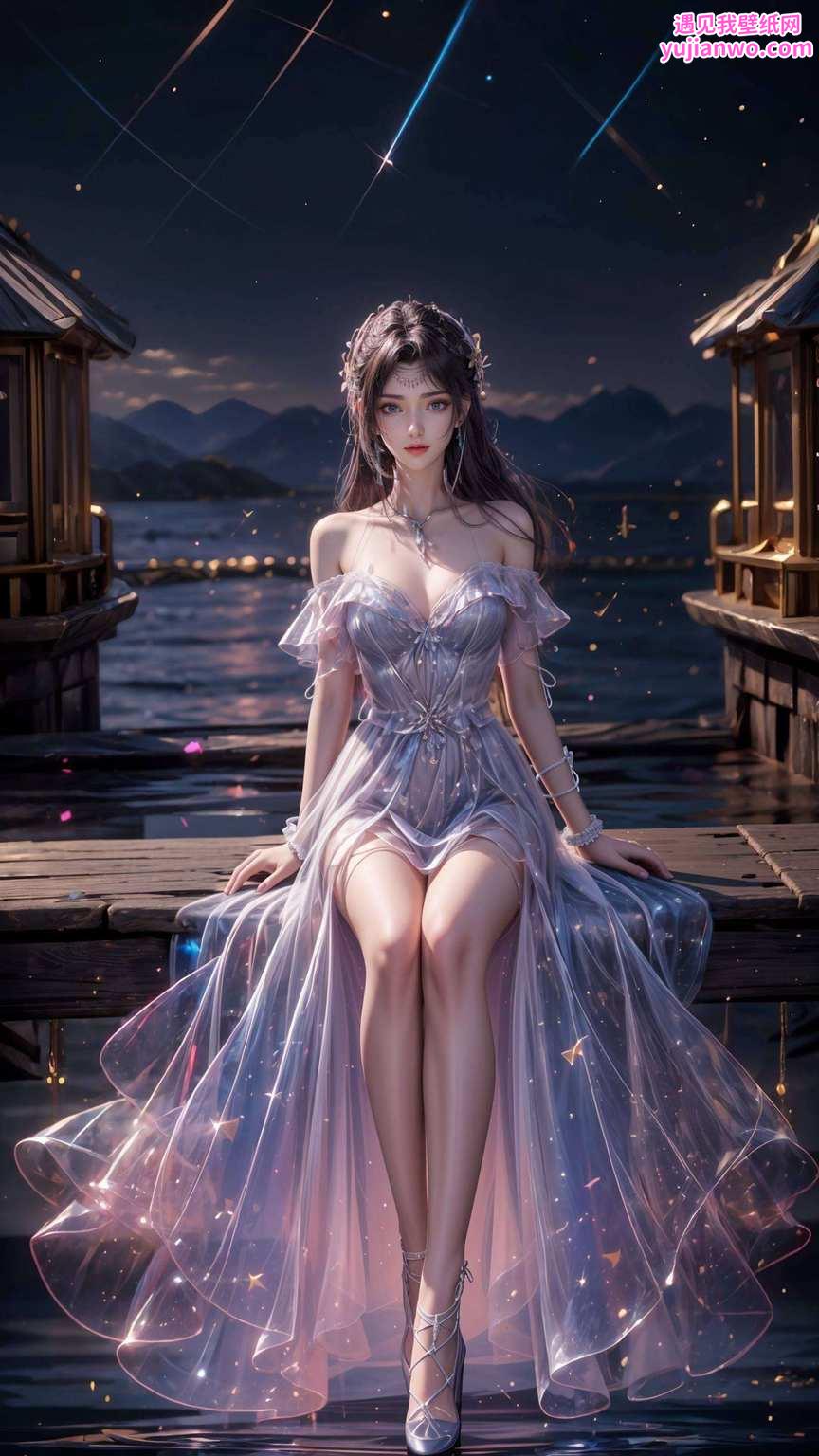 她的伤感壁纸把这位国漫女神放在你的电脑桌面上
