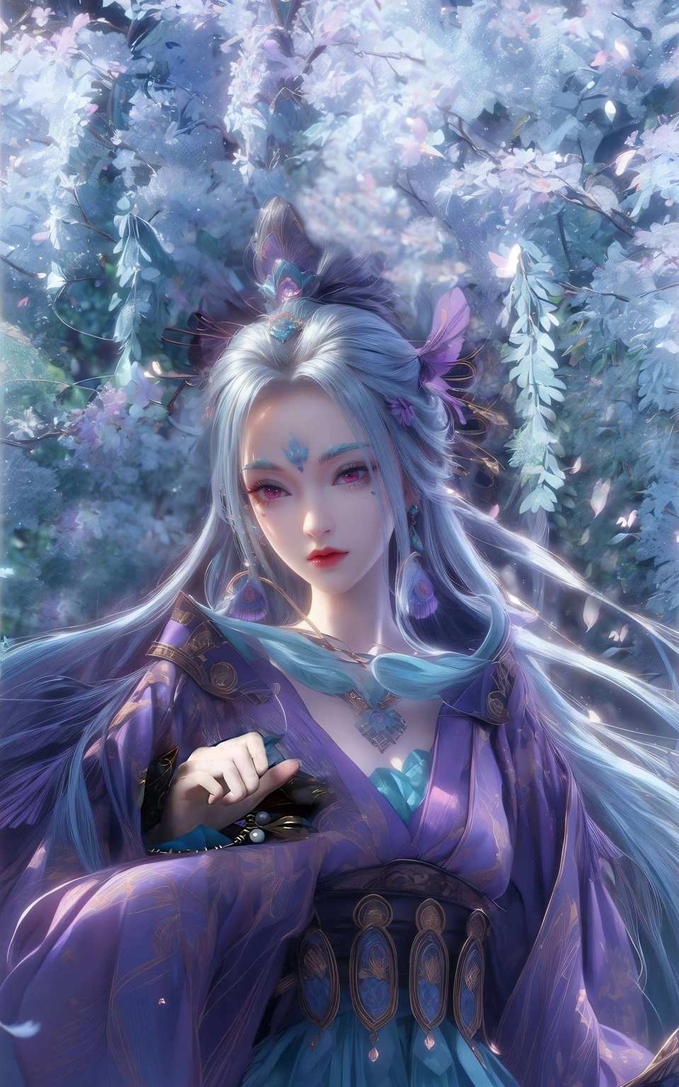 如同穿越玄幻世界的精灵国漫女神与美女们