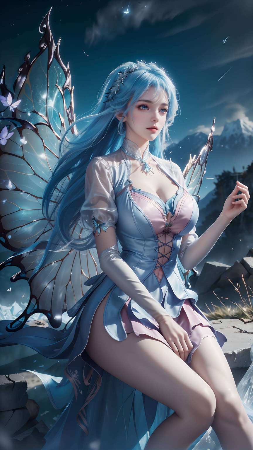 一袭蓝衣翩翩起舞令人感叹人生的奇幻与美好