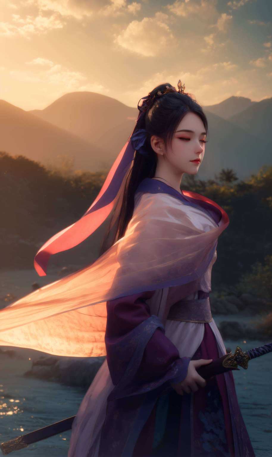 在这繁华的动漫壁纸中她的每一次眼神流转