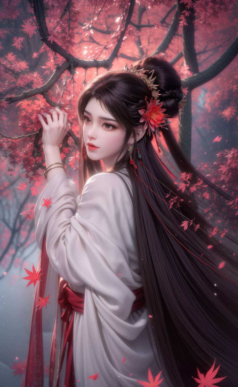 那气场就能 hold 住整个屏幕！快来下载这款“国漫女神”级别的桌面装饰图一到关键时刻