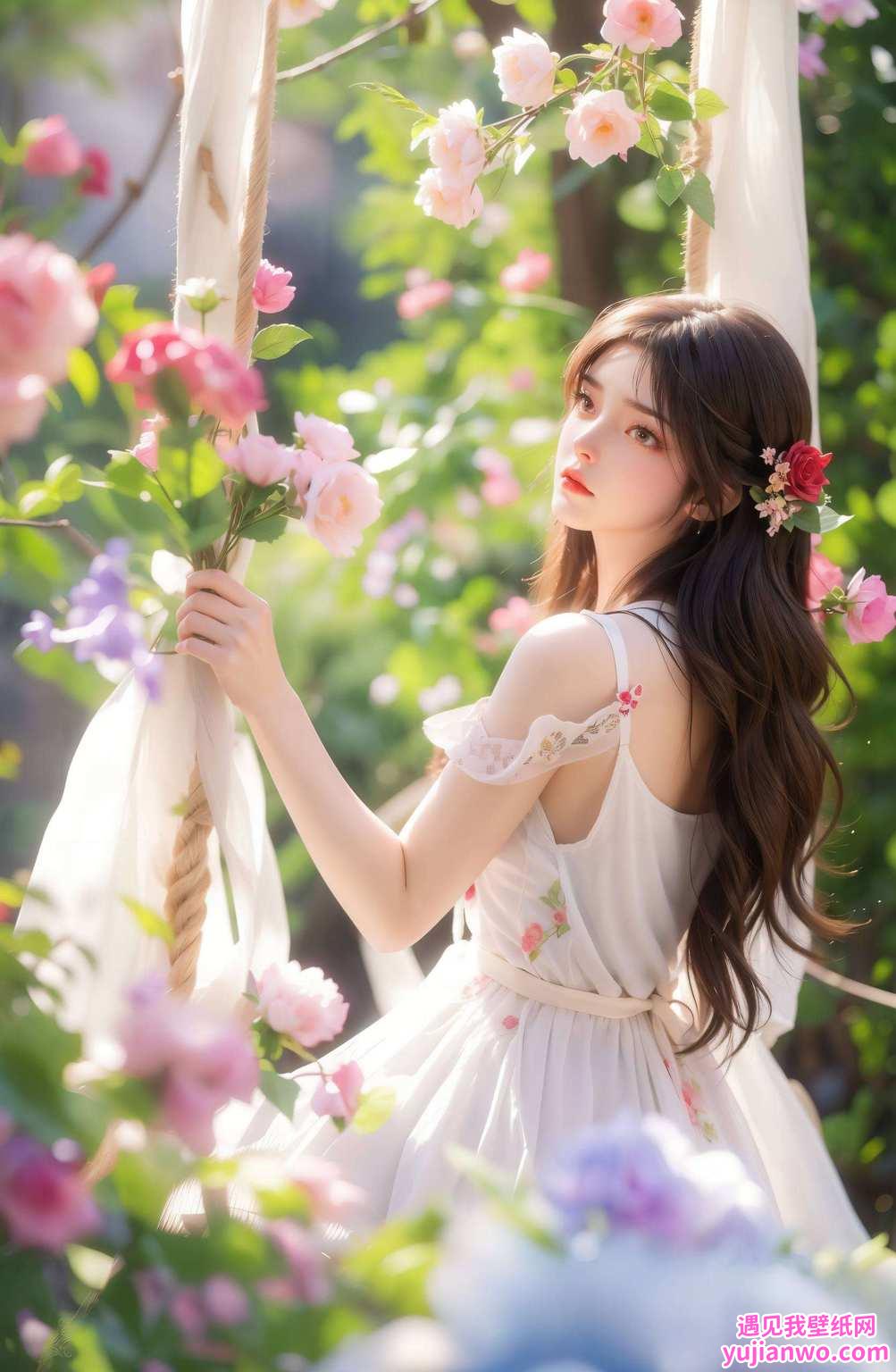 装饰电脑中动漫美女