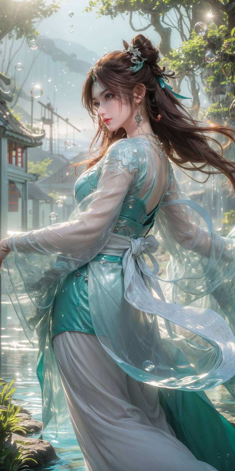 仿佛诉说着一段不染尘埃的传说那飘逸的裙摆、深邃的眼神