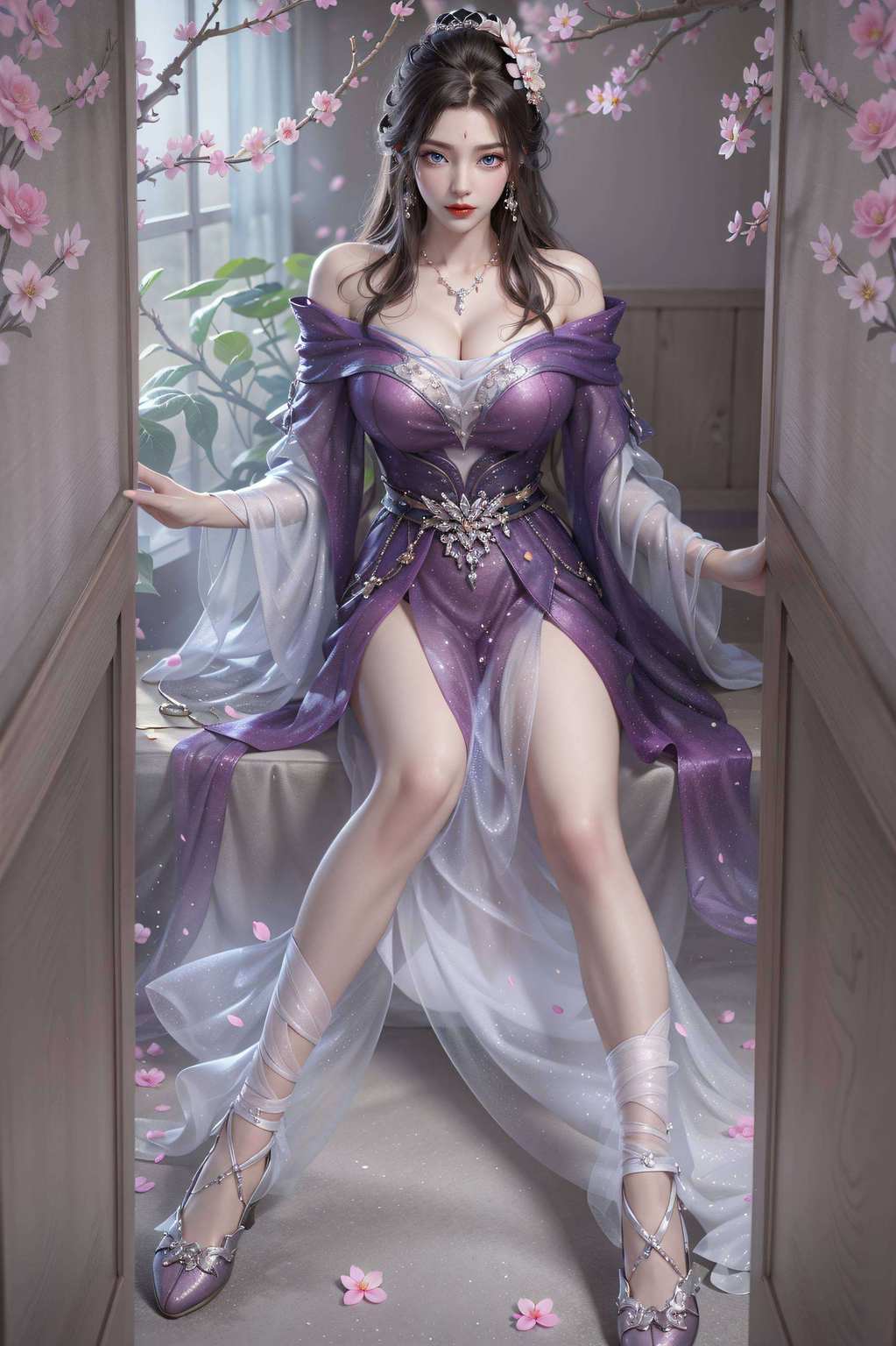 玄幻意境梦中共婵女神态娇如画