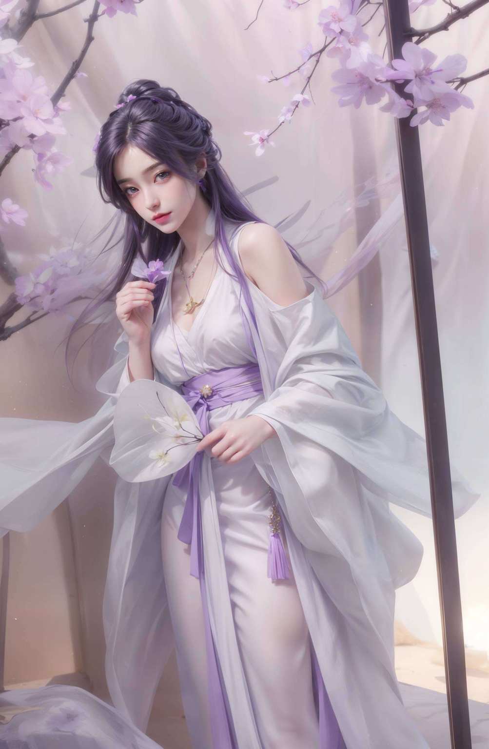 动漫美女的灵动与优雅让她的每一次眨眼都充满玄幻色彩