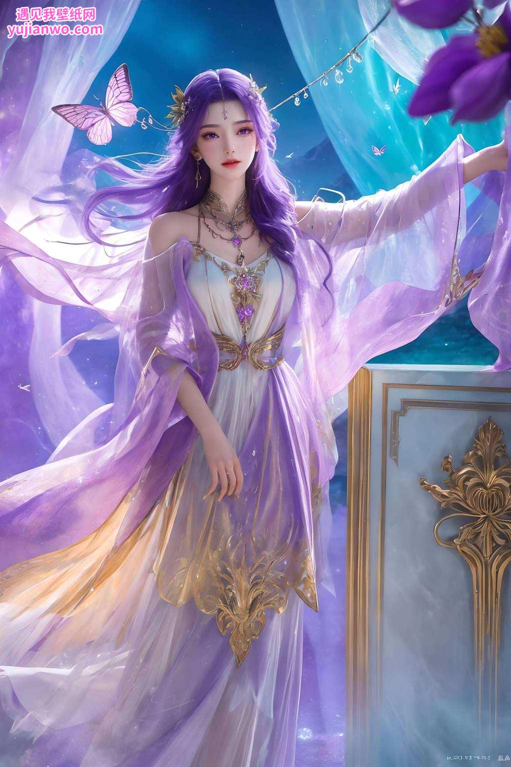 让你的桌面瞬间玄幻升级保不齐比那些死板的屏保还要灵验呢！完美世界里的这位国漫美女