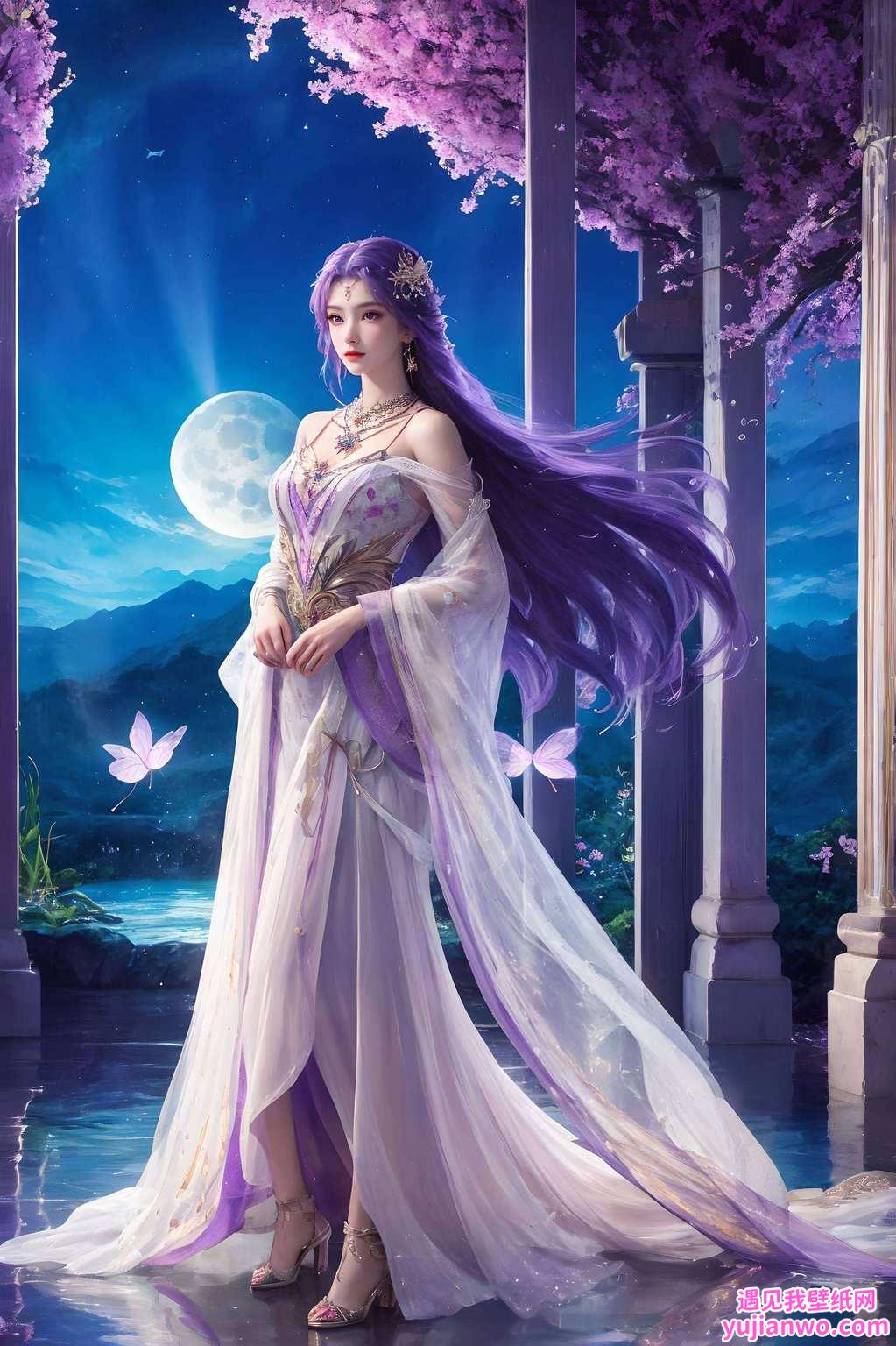 完美世界中的绝世美女她的倩影如梦似幻