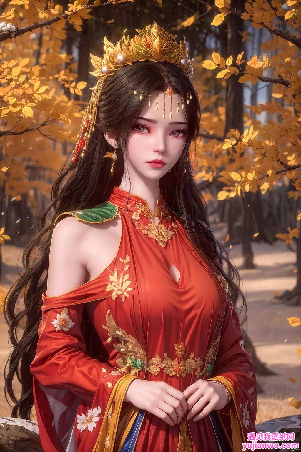 她的风采如同国漫壁纸上的绝美画卷