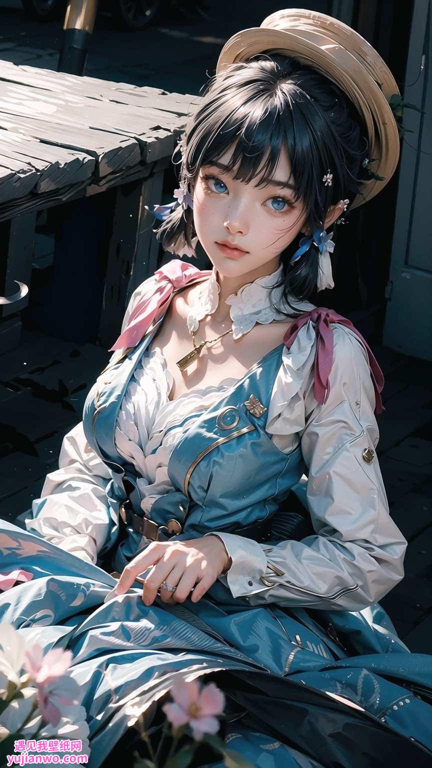 她如冰雪中的精灵飘逸脱俗