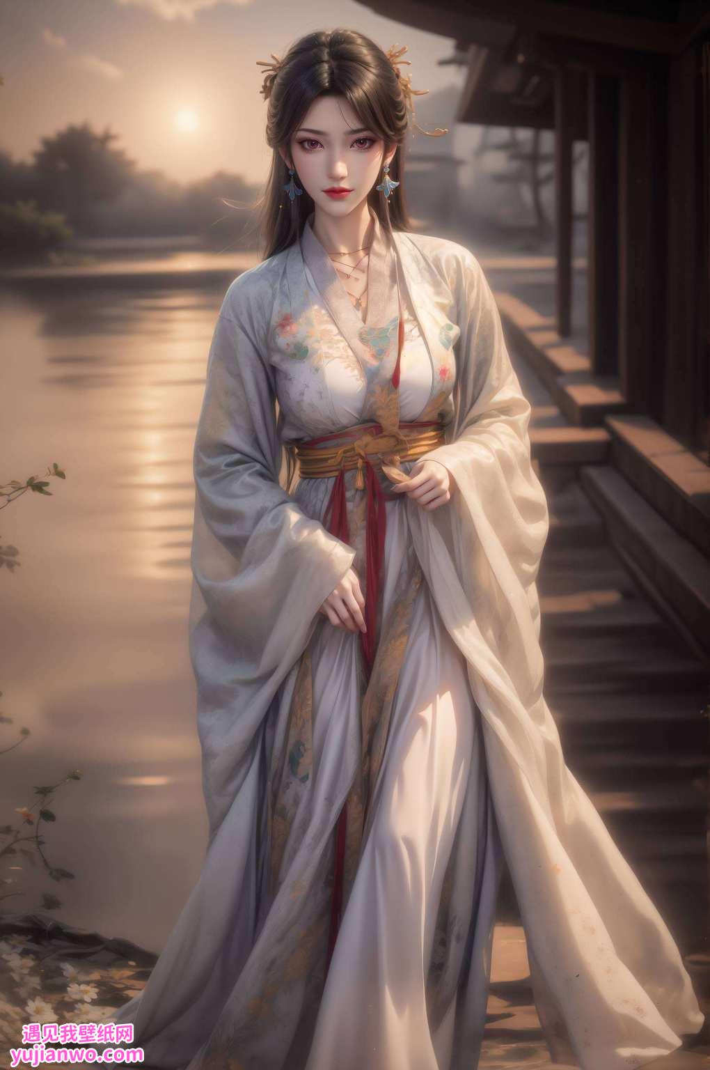 每天看着她笑眯眯的眼神嘿