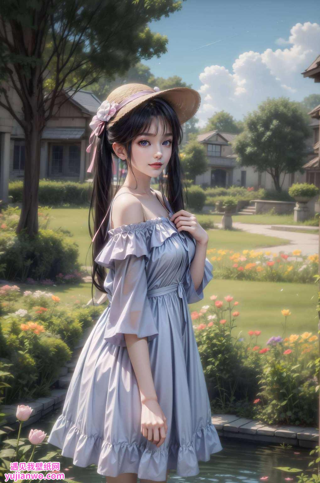 看着动漫版碧瑶的壁纸每翻一页