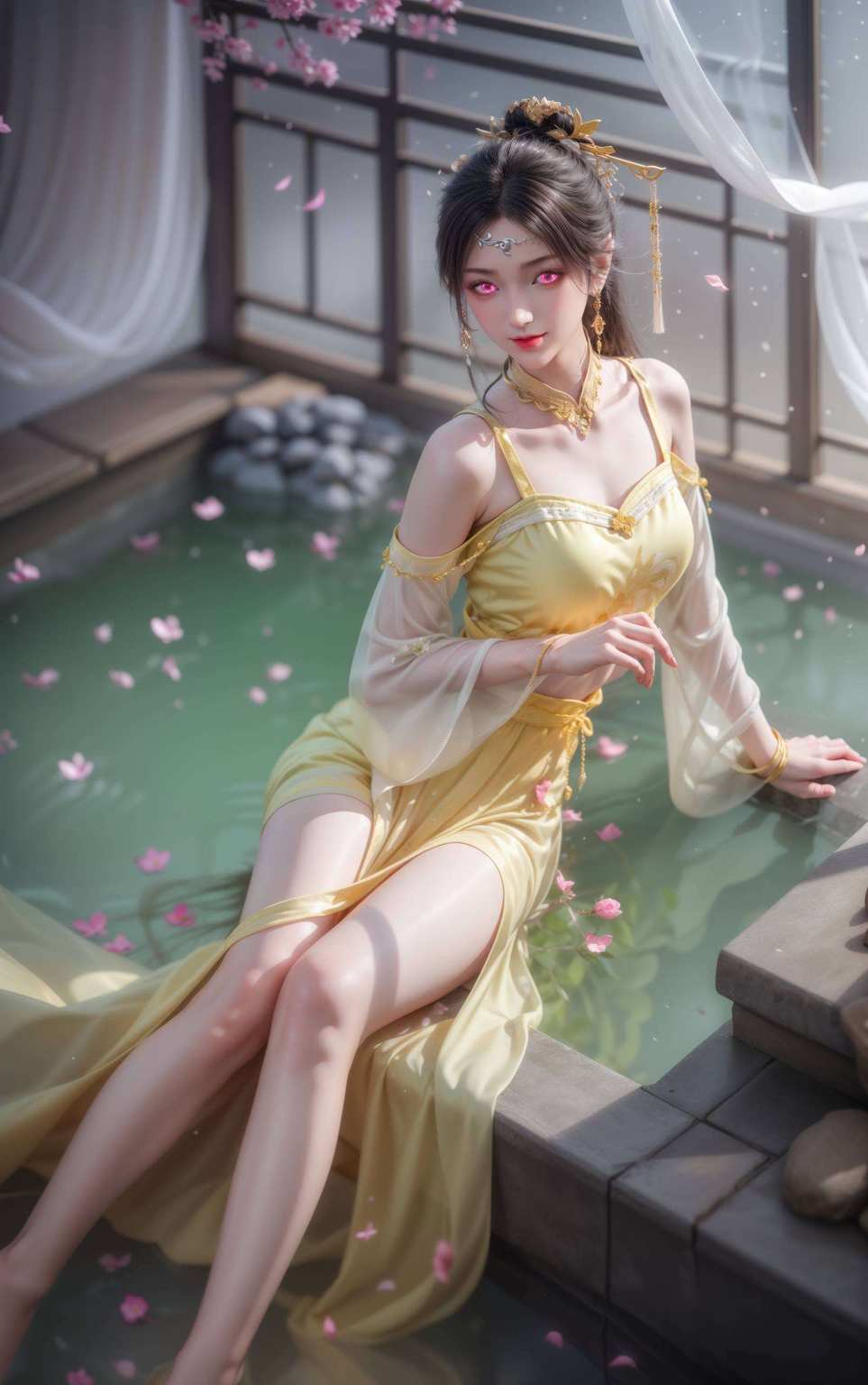 仿佛从《诛仙》的画卷中走出而她的眼神深处