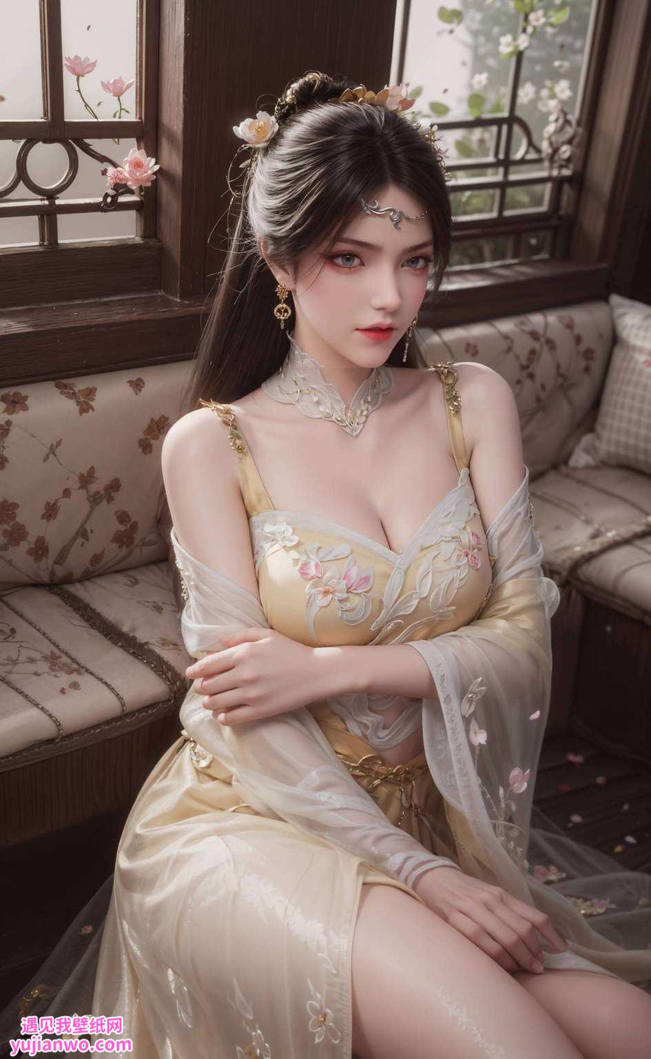 她的身影更是灵动生动让人沉醉于那一份静谧与神秘的玄幻之美