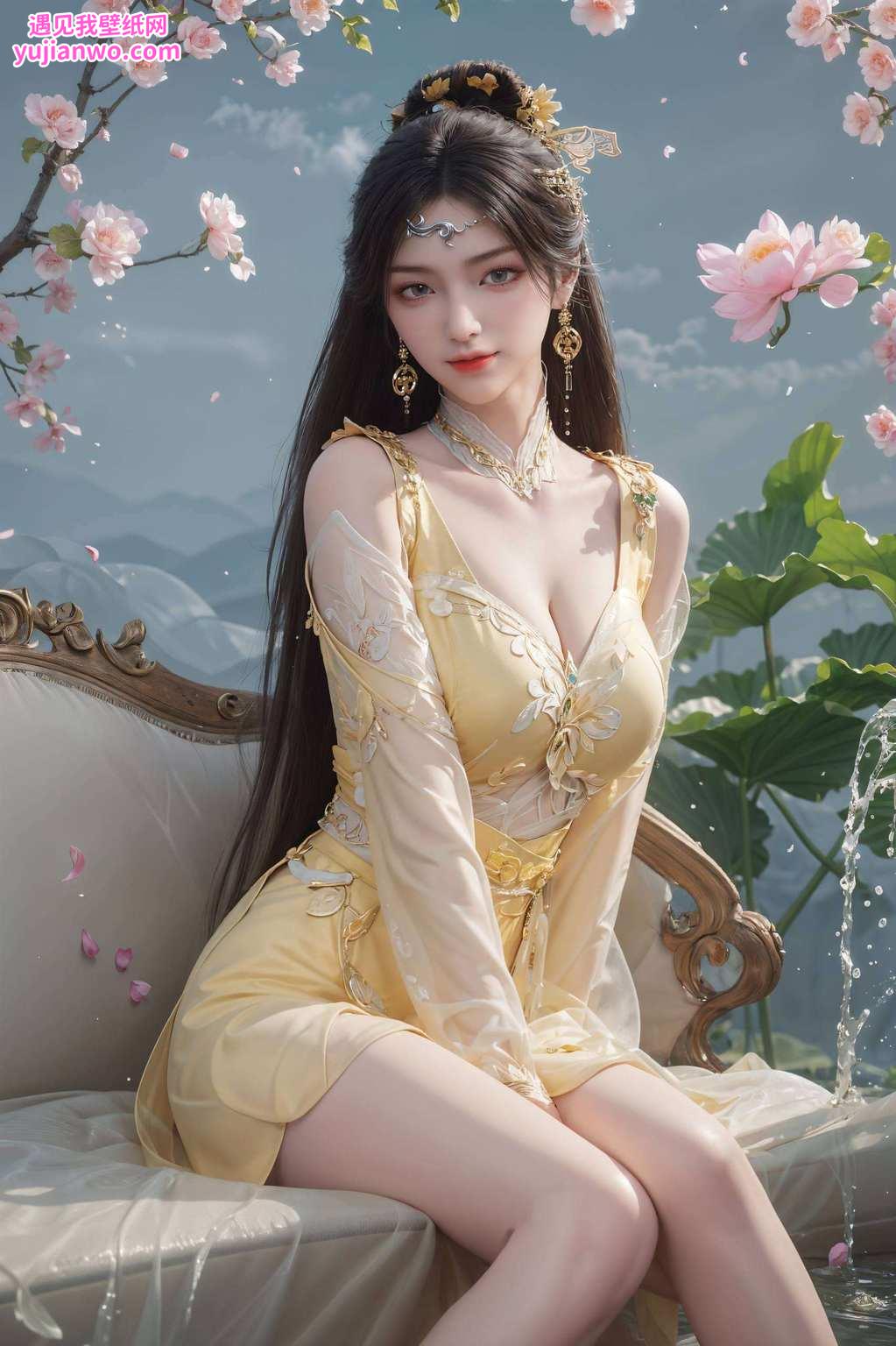 她的眼神里藏着深邃的玄幻力量漫步在国漫的绚丽世界里