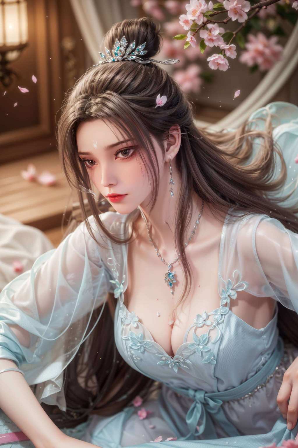 她白衣如雪让这位国漫女神的倩影