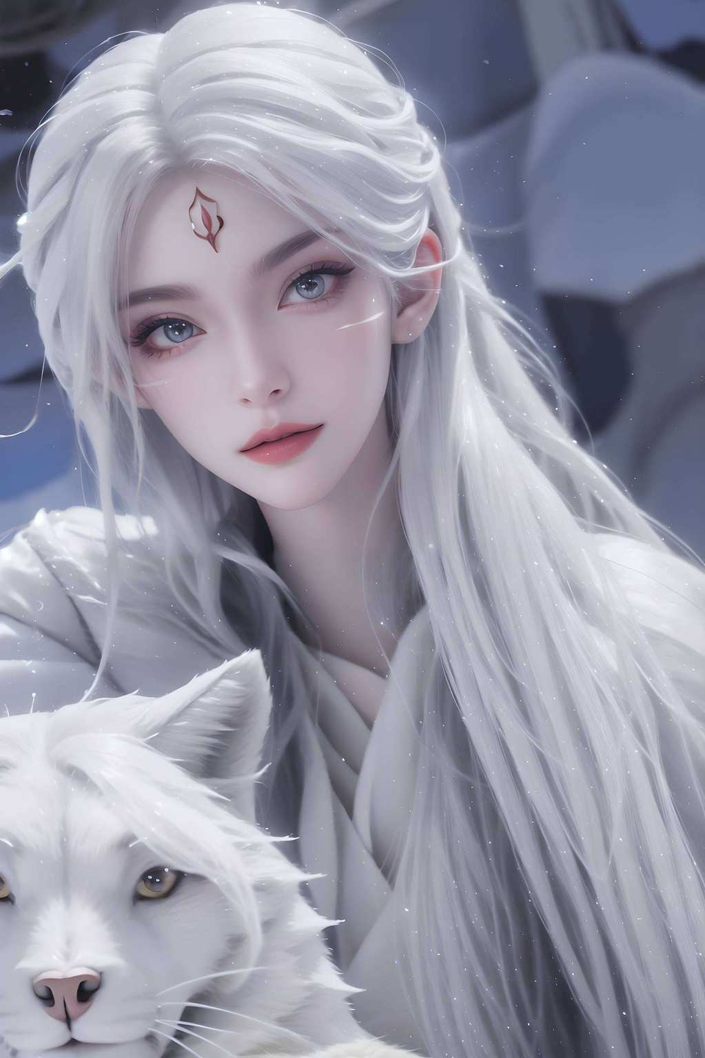 小白轻盈舞动美艳动人