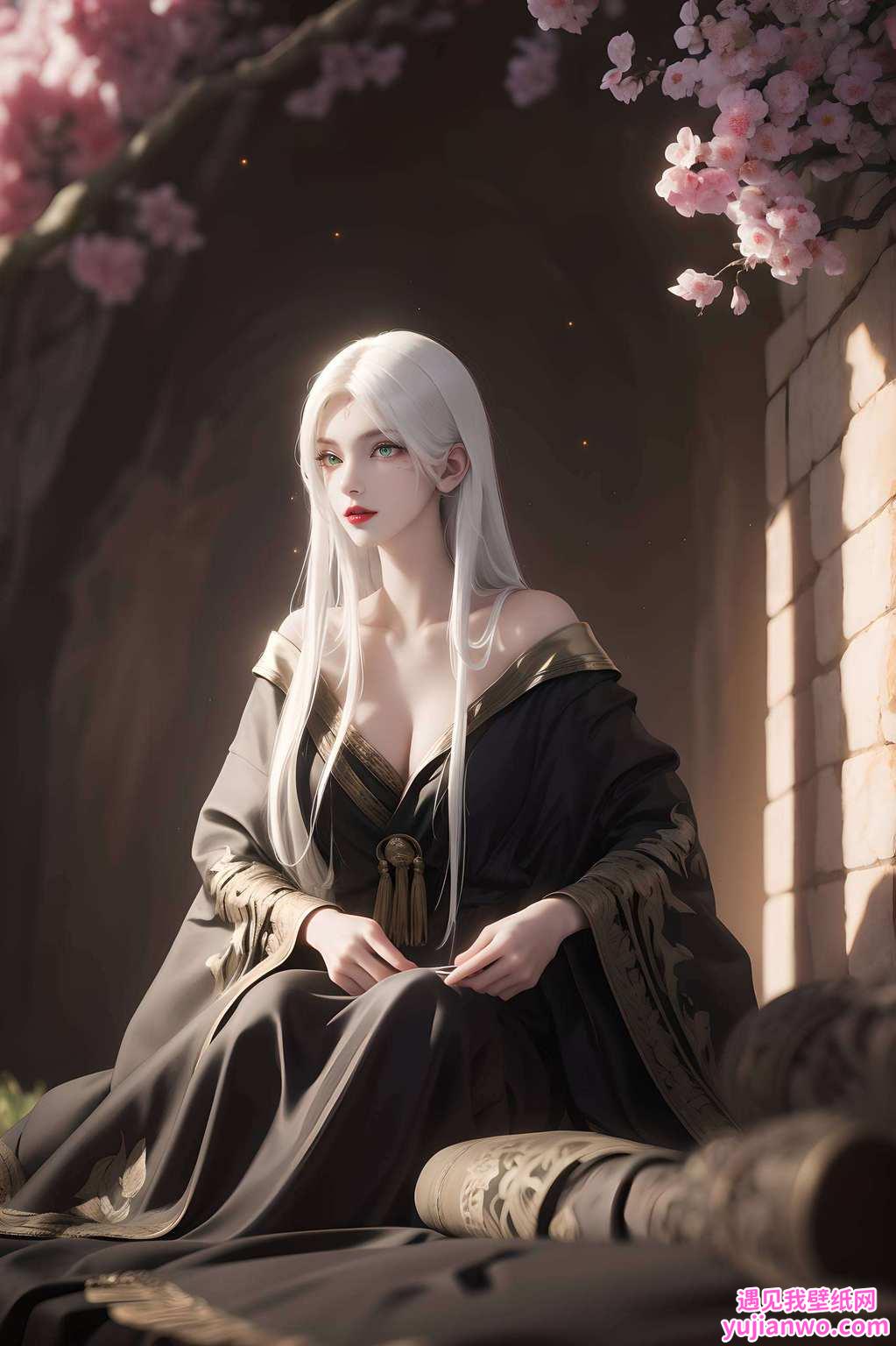 她不仅是壁纸上的绝美风景动漫美女的灵动